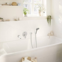 Baterie cada-dus Hansgrohe, Rebris S, cu montaj incastrat, crom